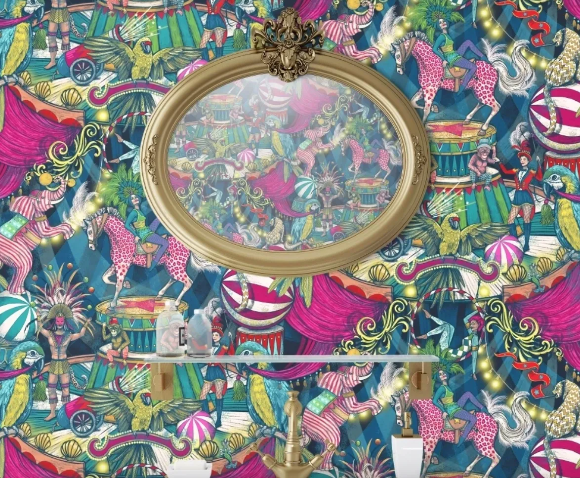 Funfair - Denim & Cerise - Image 2