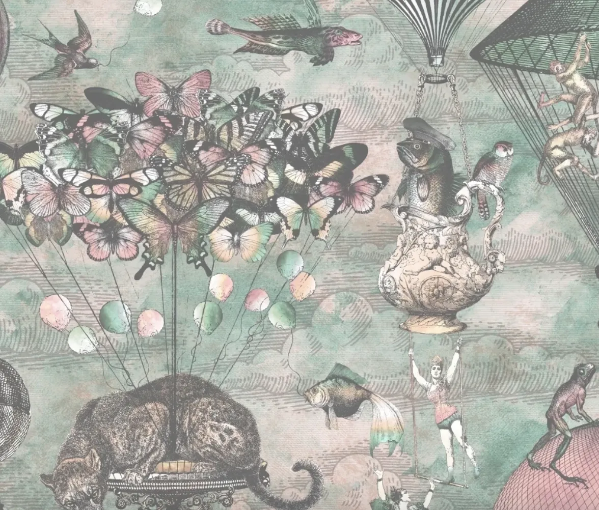 Curious Skies - Pink / Aqua