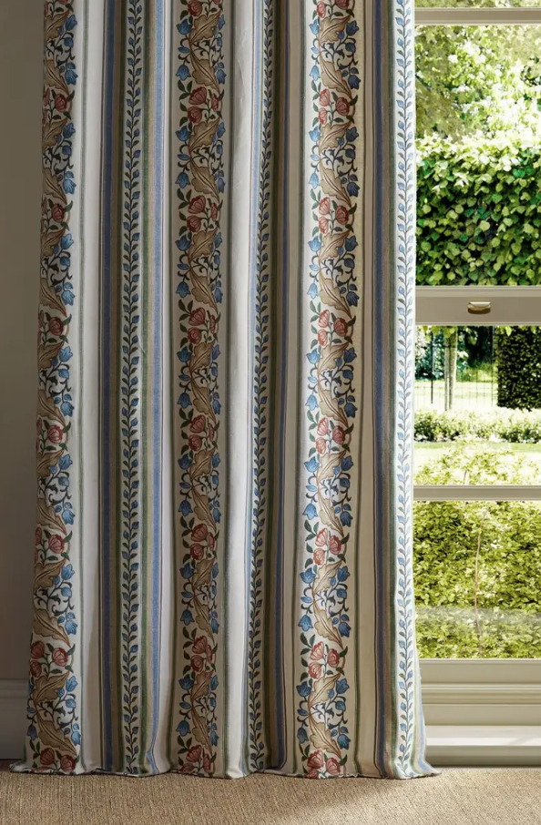 Bluebell & Peony Embroidery - Rose/Woad - Image 2