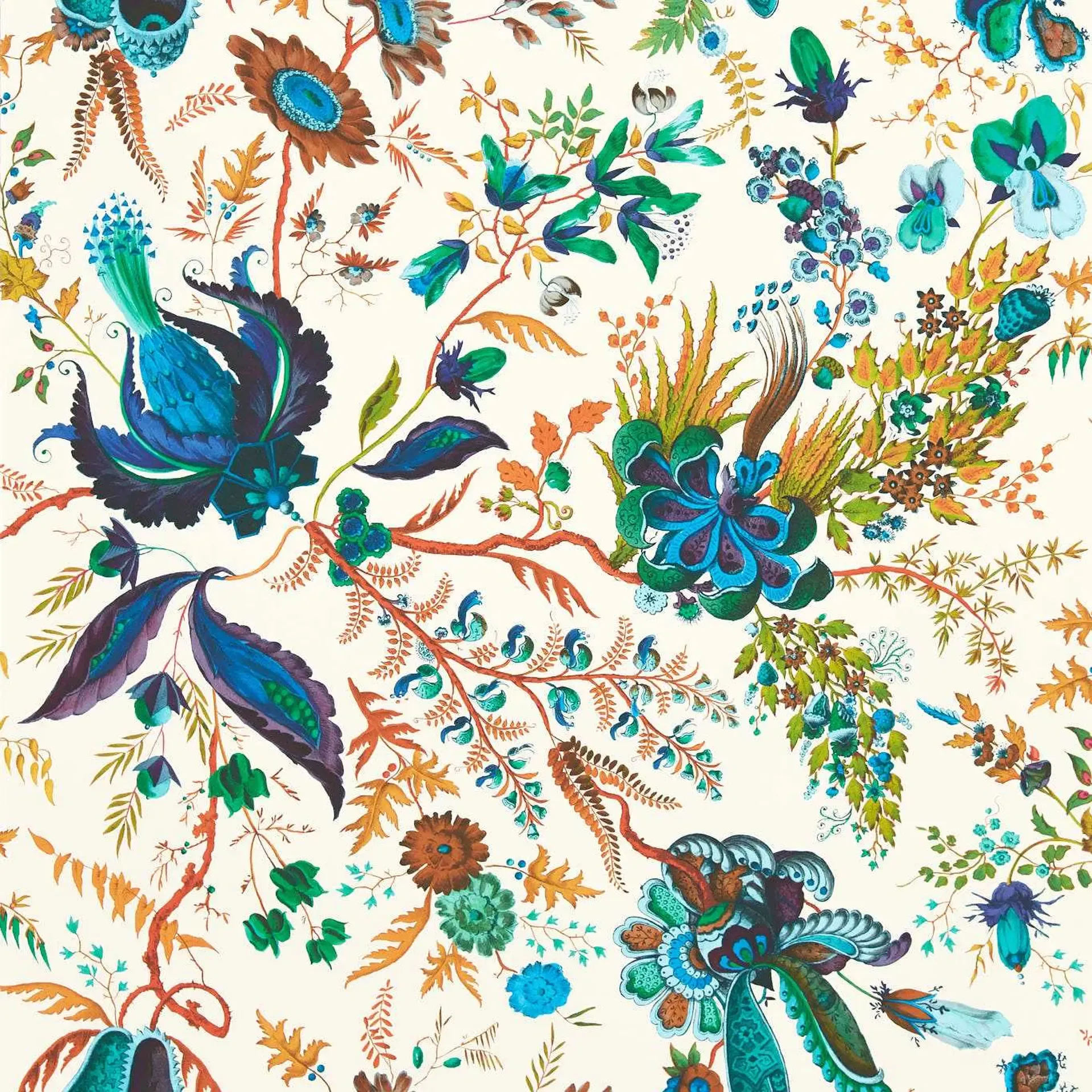 Wonderland Floral - Lapis/Emerald/Carnelian