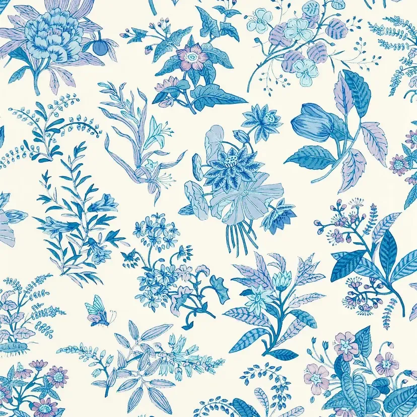 Woodland Floral - Lapis/Amethyst/Pearl