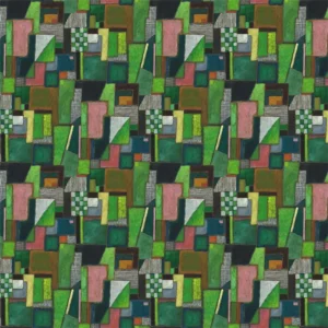 Raku Patchwork Emerald
